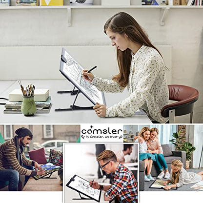 A3 Rechargeable Light Board, Comzler Wireless A3 Light Pad Battery Powered, Tracing Light Box for Cricut Vinyl, Weeding Tools, Drawing Crafting Board for Tracing, Sketching, Stenciling | Tracing Light Box for Cricut Vinyl, Weeding Tools, Drawing Crafting