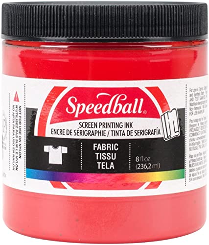 Special Fabric Screen Printing Ink 8 oz, Colour: Red - color: Red, size: 8 fl oz