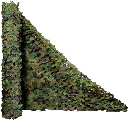 Camo Netting, Camouflage Netting Bulk Roll for Hunting Military Army Party Decoration Sunshade - color: Woodland Camo, size: 1.5 x 3 m (5 x 9.84 ft)