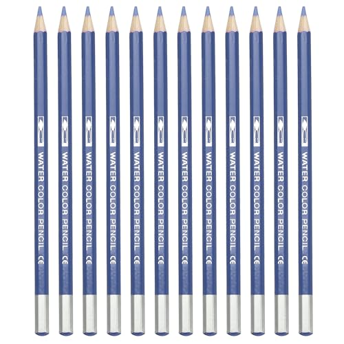 PATIKIL Watercolor Pencil, 12Pcs Water Soluble Pencils for Blending, Coloring, Sketch Drawing, Painting, Ocean Blue - color: Ocean Blue
