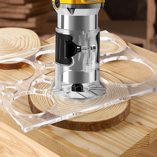 10 * 7.9 inches 13 in 1 Router Jig Kit for Woodworking - Bowtie, Circle Inlay & Decorative Templates - style: 1 Pack Circle