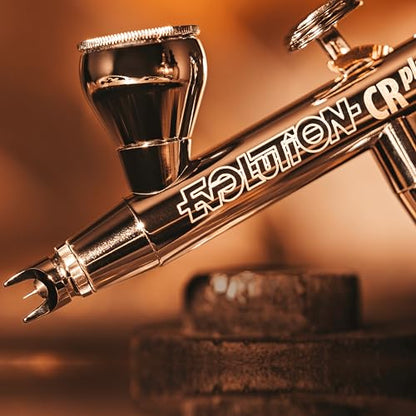 Harder & Steenbeck Evolution 2024 CRplus, German-Engineered Airbrush | Dual Action Painting Set with Gravity-Feed Airbrush, 0.28mm Self-Centering Nozzle, 5ml paint Cup -121231 - size: 0.28mm Nozzle, 2ml Cup