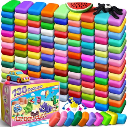 ESSENSON Air Dry Clay, 136 Colors, Ages 3-12 - color: 136 Colors