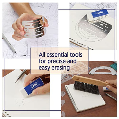 Mr. Pen- Professional Drafting Tools & Geometry Set with Case, 17 pcs - color: Clear, size: 17 pcs