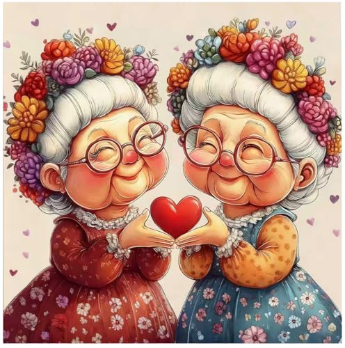 CRZMODE Friendship Diamond Art Kits for Adults, Love Diamond Painting Kits for Adults Beginners, 5D DIY Round Full Drill Gem Art Paint by Diamonds Dots Crafts Kits for Home Decor Gift 14x14 Inch - color: Friendship(14X14")