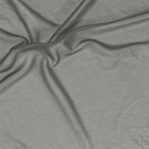 Manyshofu Grey Mesh Fabric by The Yard 4-Way Stretch, 60 Wide (1 Yard) - color: Grey, size: 1 Yard