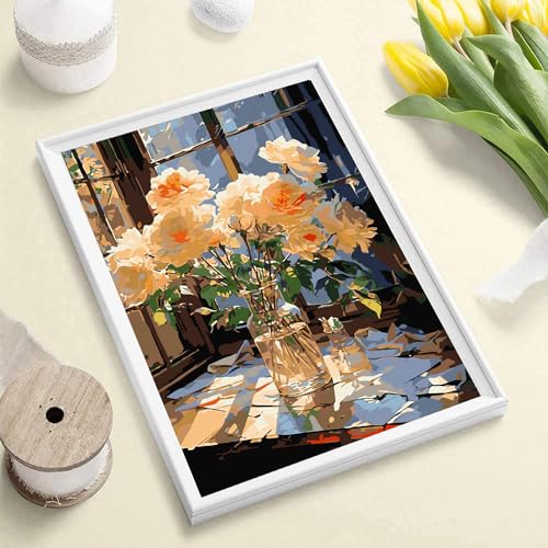 HITO Flower Paint by Number for Adult, Floral Paint by Numbers for Adults - color: Flower