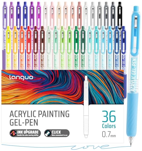 Acrylic Gel Pens For Coloring, 36 Colors Retractable Colored Pens - color: 36PCS-Gift Set