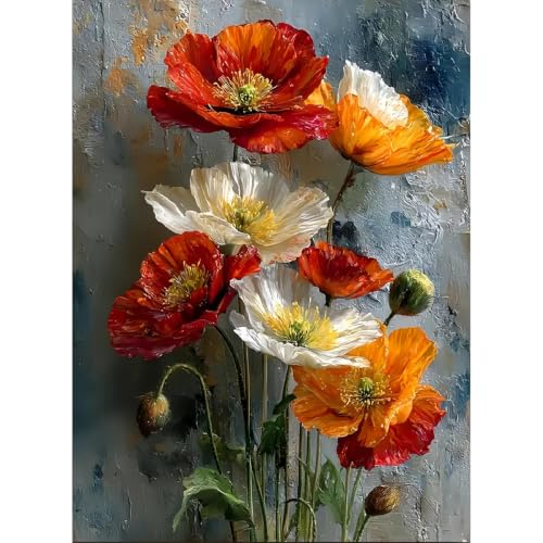 Square Diamond Painting Art Kits, Flowers DIY Square Diamond Art Home Decor - color: DP04256, size: Square diamond painting