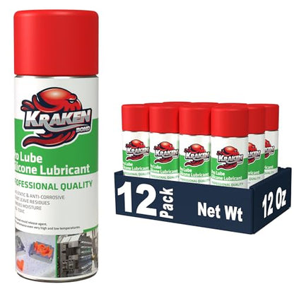 Kraken Bond Silicone Mold Release Spray - (12x12.3 oz) High Temperature Mold Release Agent for Epoxy Resin Lubricates Protects and Renews Anti-Static & Anti-Corrosive, 12 Pack - size: 12 Pack