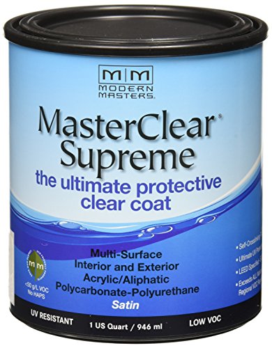 Modern Masters MasterClear Supreme Satin Clear Water-Based Protective Coating 1 qt