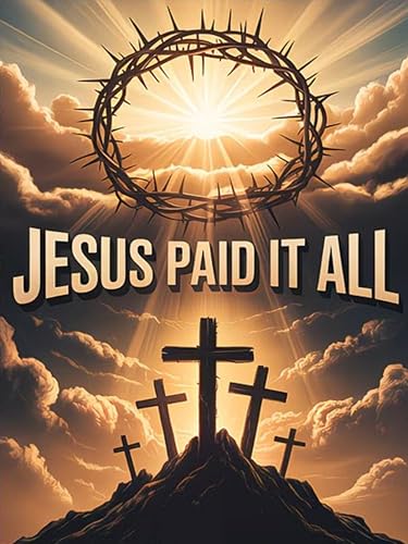 ijbnhd Cross Diamond Art Kits for Adults 12x16 inch | Jesus Pray Cross Diamond Painting Kits 5D Christ Diamond Dots Gem Art Round Full Drill Funny Crafts for Home Wall Decor&Gift - color: Cross, size: 12x16in(30x40cm)