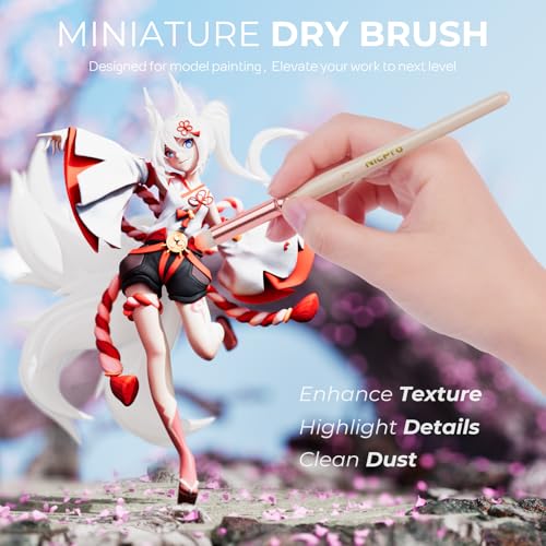 Nicpro 21PCS Fine Detail Paint Brush, Miniature Paint Brushes Drybrush Set - size: 21 PCS