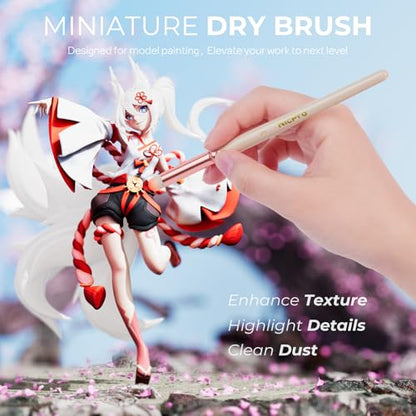 Nicpro 21PCS Fine Detail Paint Brush, Miniature Paint Brushes Drybrush Set - size: 21 PCS