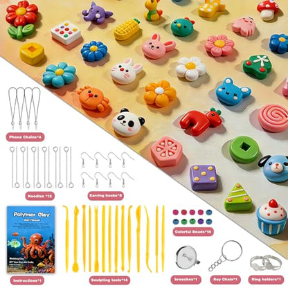 Ixiaoyoo 70 Colors Polymer Clay, Oven Bake DIY Modeling Clay for Kids - color: 70 Colors
