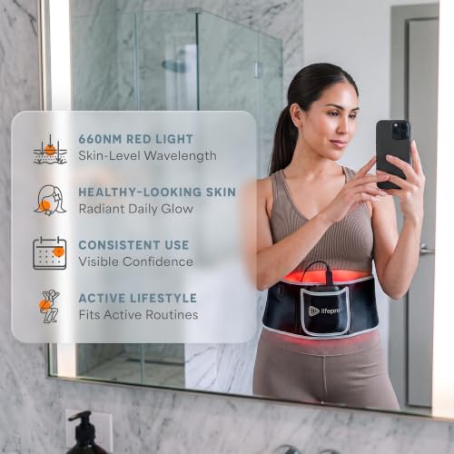 Lifepro Allevared Red Light Therapy Belt -105 Triple Chip LED Belt - color: True Black