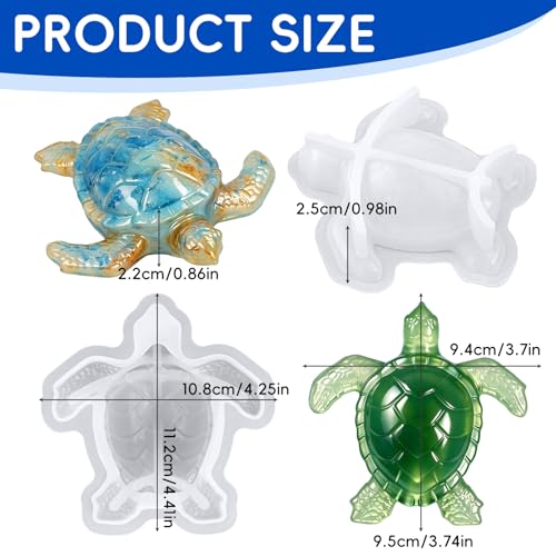 Sea Turtle Resin Molds, 2 Pack Ocean Animal Resin Crafting Molds - color: 2 Pcs sea turtle resin molds