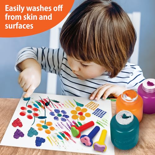 Kids Painting Set, Washable Paint for Toddlers, Paint Sponges Gift Bundle