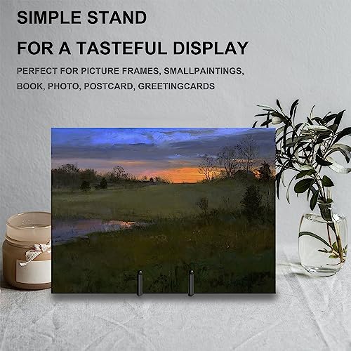 Hoewina 5 Pack 6 Inch Plate Stands for Display, Plate Holder Display Stand | Metal Frame holder stand for Book, Picture, Decorative Plate, Small Easel,Photo and Platter, Tabletop Art (Black)