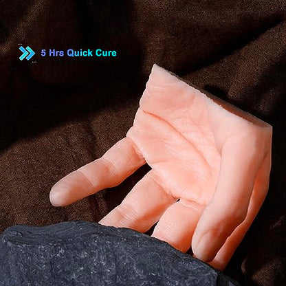 BBDINO 00-30 Super-Soft Silicone Rubber Skin Like Translucent 2.2 Lbs | Additional Silicone Rubber Extremely Flesh Like Ideal for Making Professional Silicon Masks/Reborn Baby Dolls Orthotics etc. - size: Trial 1000g