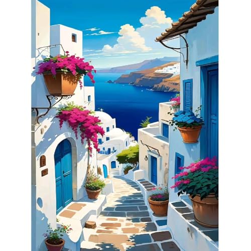 Landscaping Diamond Art Kits for Adults Diamond Painting Kits for Adults ﻿ | 5D Diamond Dots Gem Art Crafts with Tools,Round Full Drill Funny Crafts for Home Wall Decor&Gift-12x16inch - color: Q-036, size: Round diamond painting
