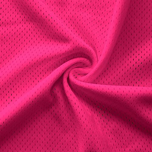 Pico Textiles 1 Yard – Neon Pink Polyester Pro Mesh Heavy Jersey Fabric - Sold by The Yard - Variety of Colors - Durable Athletic Mesh Fabric, Ideal for Sewing Soccer and Basketball Jerseys Uniforms - color: Neon Pink, size: 1 Yard Bolt