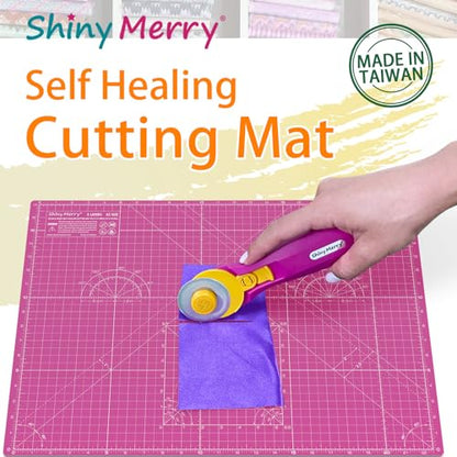 Self Healing Cutting Mat A2 18"x 24" Double Sided Pink Mat - color: Pink, size: A2 (18" x 24")