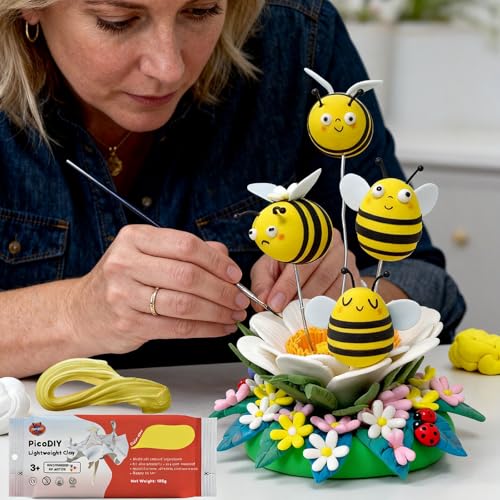 Air Dry Clay Lightweight, Flexible Modeling Clay for Adults Arts and Crafts | Professional & Moldable, Soft & No-Stick, Polymer Clay for Sculpting, Molding,Anime Figures,Making Costumes,DIY Projects - color: Yellow