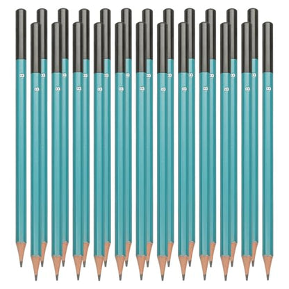 PATIKIL B Drawing Pencils for Sketching, 24PCS Sketch Pencils for Drawing Art Pencils Graphite Wood Pre-sharpened for Drawing Sketching Artist, Hexagonal, Black Refill, Green/Black Pole - style: B