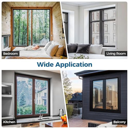 Augblinds DIY Aluminum Window Screen Frame Kit, 2 Sets, 46 in, Black - color: Black, size: 46 in X 46 in (2 Pack)