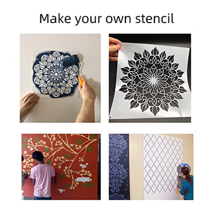 24X24 Inch 7mil Blank PET Laser Cutting Stencil Plastic Sheets (10 Pack), Food-Safe Mylar Template Material for Crafting, Template Material for Cutting Machines, Cricut Venture, Laser Cutting - size: 7mil, 24" x 24", 10 Pack