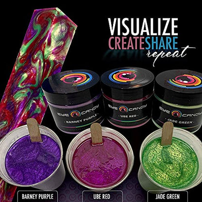 Eye Candy Pigments Premium Red Mica Powder - Ube Red (50gr) - for Epoxy, Resin, Soap, Paint, Woodworking, Acrylic Pouring, Bath Bombs, Fishing Lures - DIY Arts and Crafts Additive - color: Ube Red