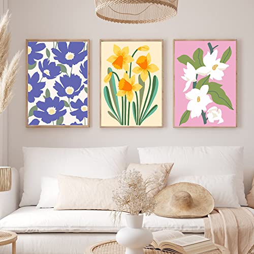 cupmod Flower Paint by Numbers for Adults Kids Beginners,Easy Acrylic Paint by Number Kits on Canvas Without Frame,Oil Painting Kits Present for Home Wall Decor 9.8x13.7inch - color: MT11074-MT11079