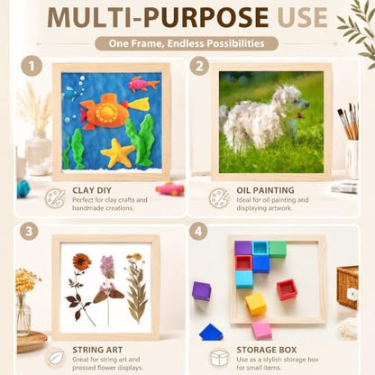 Kathfly 12 Pcs 12 x 12 Inch Wood Panels for Painting,Unfinished Boards - size: 12 x 12 inch