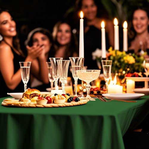 54IN X 160FT Plastic Table Cover Roll with Cutter Box, Cut to Size Plastic Table Cloths for Parties, Birthday, (Green, 54"x1920") - color: Green, size: 1920" x 54" (Rectangular)