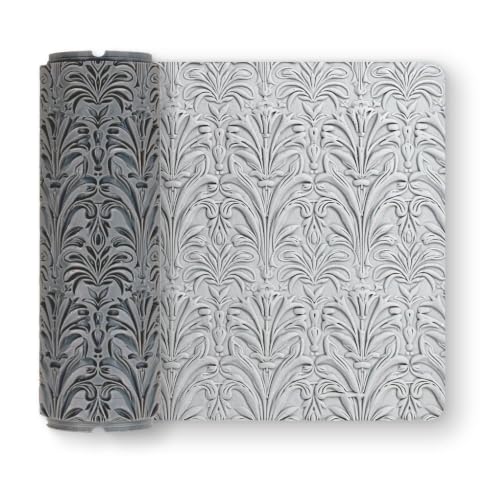 Foliage Fans Clay Texture Roller 4" for Polymer Clay - color: Foliage Fans Roller, size: 4 inch