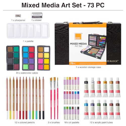 73-Piece Art Set – Premium Art Supplies Kit for Adults, All-in-One Painting and Drawing Set for Artists and Hobbyists