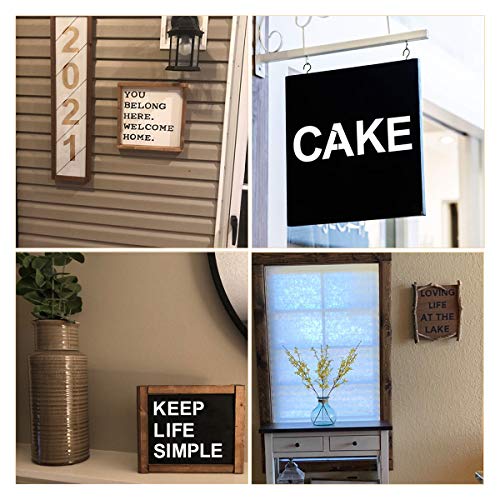 Alphabet Letter and Number Stencils 9 Inch - 40 Pack Large Letters and Numbers Stencil Templates with Signs for Painting on Wood, Reusable Letter Stencils for Chalkboard Signs & Wood Wall Art - size: 9 Inch
