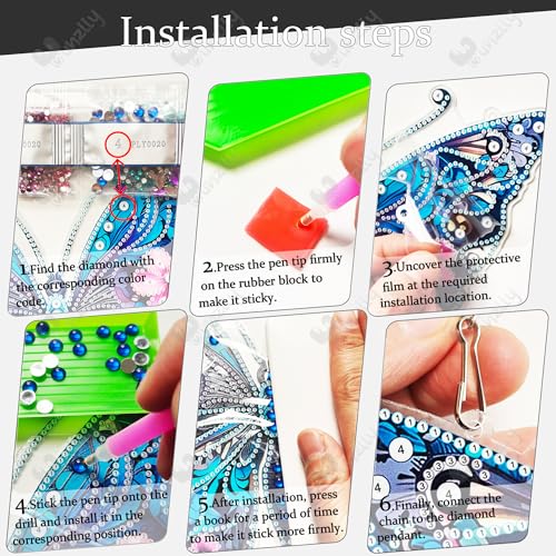 Yunzlly DIY Hanging Diamond Art Pendant Kit Wreath, Special Crystal Spring Diamonds Painting Ornament Kit for Adults, Acrylic Board Gem Painting Box Kit (Purple Flower) - color: Purple Flower