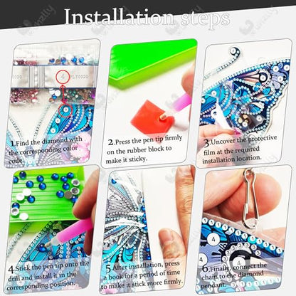 Yunzlly DIY Hanging Diamond Art Pendant Kit, Special Crystal Christmas Diamonds Painting Ornament Kit for Adults, 9.8x9.8inch Acrylic Board Gem Painting Box Kit (Birds) - color: Birds