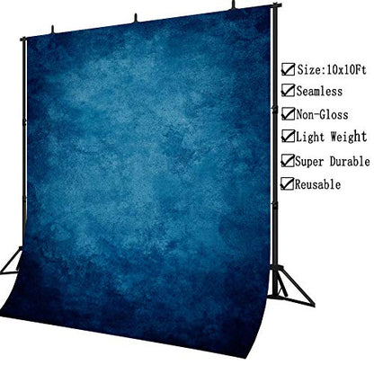 Retro Art Blue Portrait Backdrop Graduation Background Video Photography Vinyl Seamless Photo Studio Prop 10x10ft - size: 10'X10'