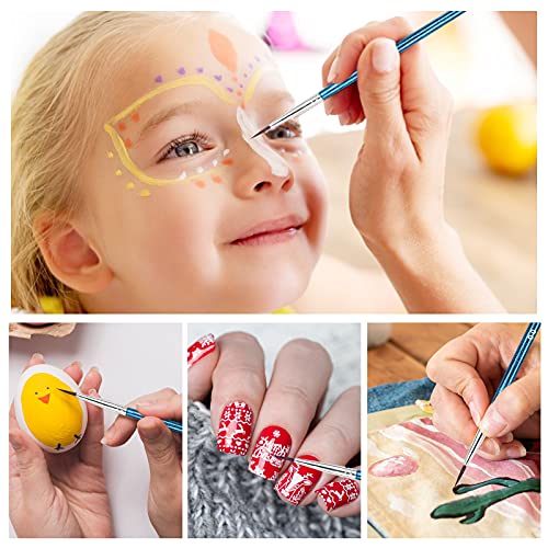Fine Tip Paint Brushes,BWLKY 60Pcs Miniature Paint Brushes Fine Detail 00 Paint Brush Tiny Painting Brushes for Acrylic Oil Watercolor, Face Nail Art Craft