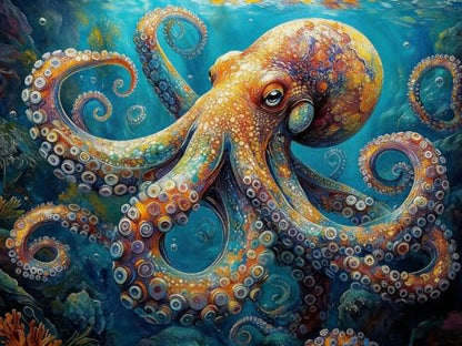 Xoaoes Animal Diamond Art Kits for Adults, Octopus 5D Diamond Painting Kits - color: CM061