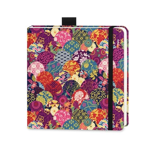 5x5" Watercolor Sketchbook,Mixed Media Pad,Travel Portable Drawing Journal - color: 300gsm-Japanese-style Motifs
