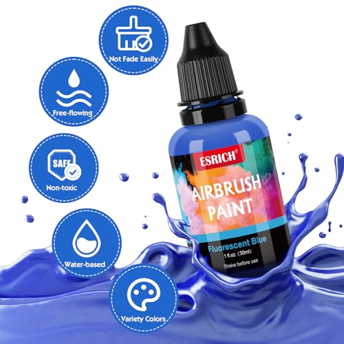 ESRICH Airbrush Paint Set, 52 Colors x 1 oz with 2 Thinner - color: 52 color