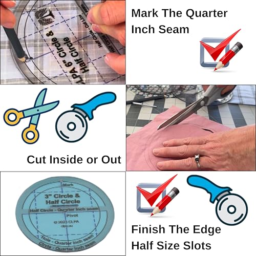 6" Circle Templates, for Quilting and English Paper Piecing - style: 6" Circles