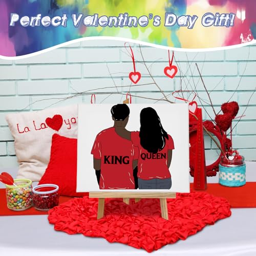 Zhanmai 2 Pack Sip and Paint Kit for Couples Date Night | 8 x 10 Inch, Pre Drawn Canvas King Queen, Paint Party Supplies, Romantic Adult Activity, Includes Easels Aprons Brushes Set - size: 8 x 10 Inch, style: Couple