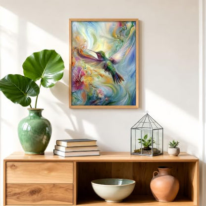 Mosaflare 5D Hummingbird Diamond Painting Kits for Adults 12x16 Inch - color: KM1234-1