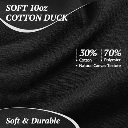 Canvas Fabric 10oz Cotton Upholstery Fabric Drop Cloth 59x36Inch Black | Soft Duck Canvas Cloth, Thick Cotton Fabric By the Yard for Painting, Embroidery, Sewing, Cushion, Home Decor, Arts & Crafts