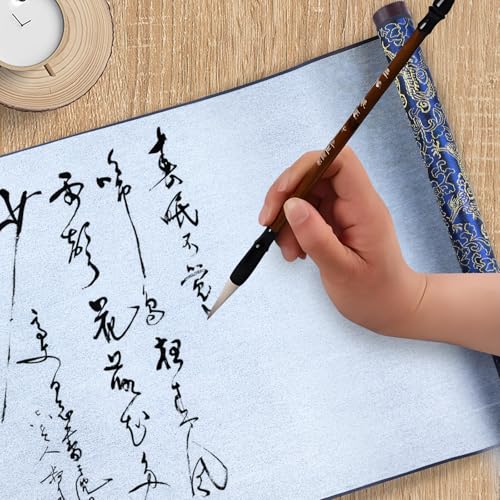 Flylin Calligraphy Cloth,Reusable Chinese Calligraphy Practicing Tool Blue - color: Blue